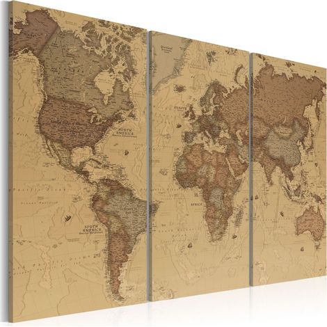 Quadro - Stylish World Map - 90x60 (1/4)