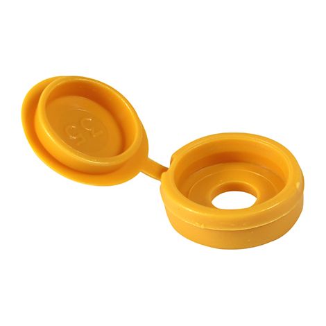 TIMCO Hinged Screw Caps Small Yellow - To fit 3.0 to 4.5 Screw (1/2)
