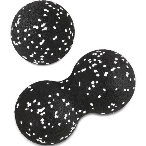 Erdnuss-Massageball, Doppel-Lacrosseball für myofasziale Entspannung, Triggerpunkttherapie, Entspannung verspannter Muskeln, Tiefengewebsmassage, Fitnessmassage (1/5)