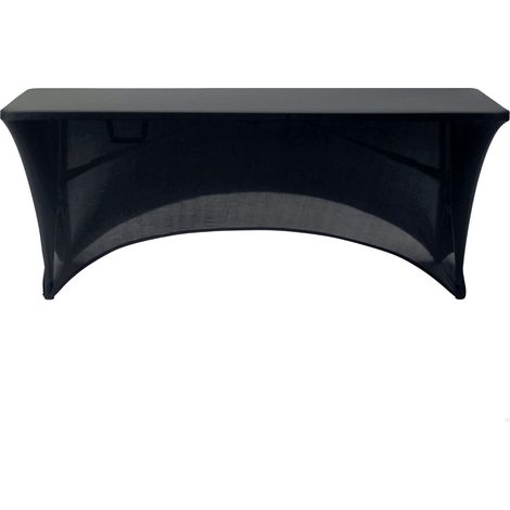 Housse de Table de Jardin Noire, Protège-Table Élastique 180X61X76cm, Housse de Protection Robuste pour Meubles de Jardin avec Fixation Renforcée, Housse de Mobilier d'Extérieur (1/5)