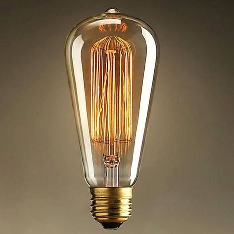 Ampoule Antique Retro Vintage E27 40W 220V Edison lumière Incandescent Squirrel-cage de lumière Filament Bulb-Ywey (1/4)