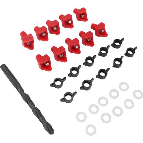 Tétines à eau horizontales pour poules en plastique et silicone, abreuvoir automatique pour volaille, kit 10 pièces avec colliers et mèche, pour tuyau ou seau (1/5)