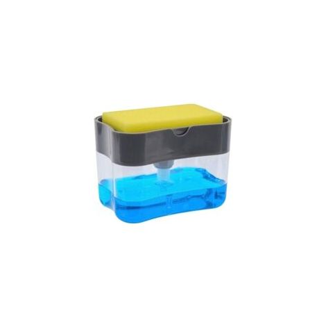 Dispenser per detersivo per piatti con spugna/porta spugna e dispenser di sapone - Organizzatore per lavello con spugna - Crezuo