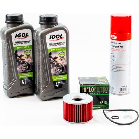 Kit Entretien Vidange pour KAWASAKI ELIMINATOR 250 de 1988 à 2003 - IGOL PROPULS EVOLUTION 10W40 2L