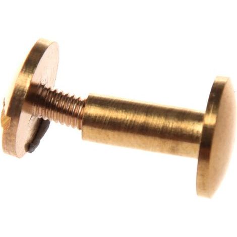 10 Rivets Solides En Laiton Pour Ceinture En Cuir 10mm Avec Tête Bombée Et Tige Filetée (1/4)
