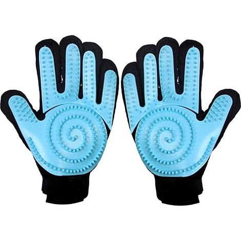 Gants de toilettage pour animaux, gants de massage et de toilettage pour chiens et chats, brosse pour tous les chiens et chats avec taille L (1/5)