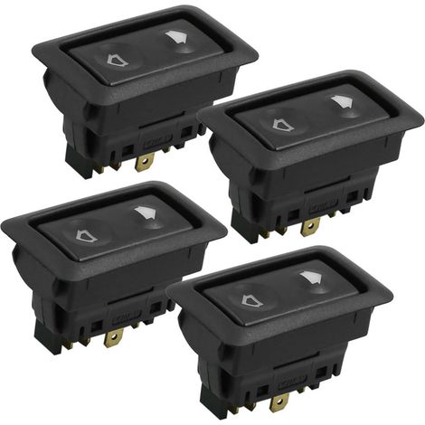 4pcs DC 12V 6 Broches électrique Interrupteur Momentané Voiture Bouton Lève Vitre Partie de Véhicule (1/4)