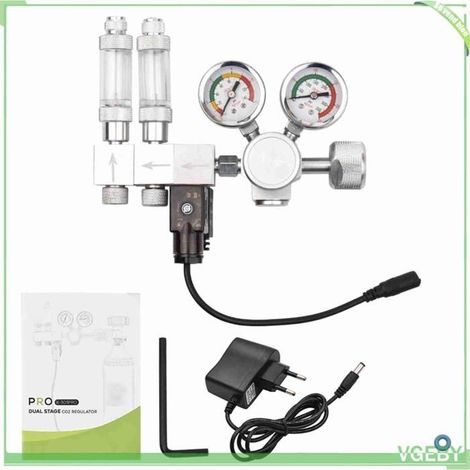 Fafeicy compteur de bulles pour système de Co2 Compteur de bulles en animalerie pompe Interface multicolore de prise UE W21.8 (1/5)