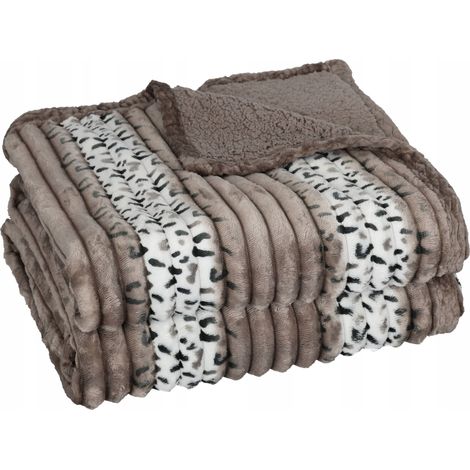 Coperta Inno "orsacchiotto-agnellino" con motivo soffice, 2 pezzi, 160x200 (1/2)