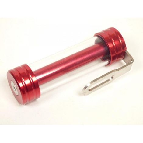 Support porte vignette d assurance Mad tube aluminium rouge pour