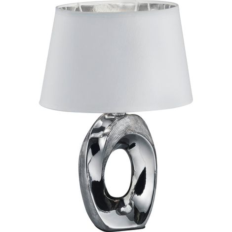 Lampada tavolo da Interno E14 in Ceramica Argento