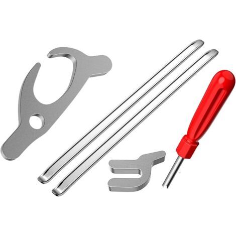 Kit De Levier De Changement De Pneu Kit D'outils De Réparation De Pneus Démonte-pneus Outils De Démontage des Pneus avec Clé à Valve Et Pince à Pneu (1/4)