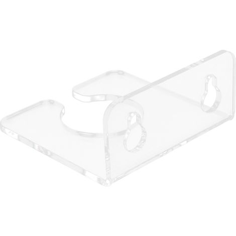 Porte-verres à vin portable avec ventouses pour baignoire, en acrylique transparent, idéal pour la salle de bain à domicile. (1/5)