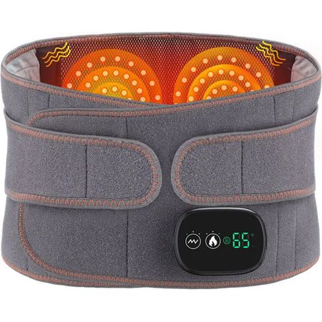 Ceinture de massage chauffante - PZCC - Luminothérapie rouge - Chauffage 45-65°C - Massage par vibrations - 118x20 cm (1/4)