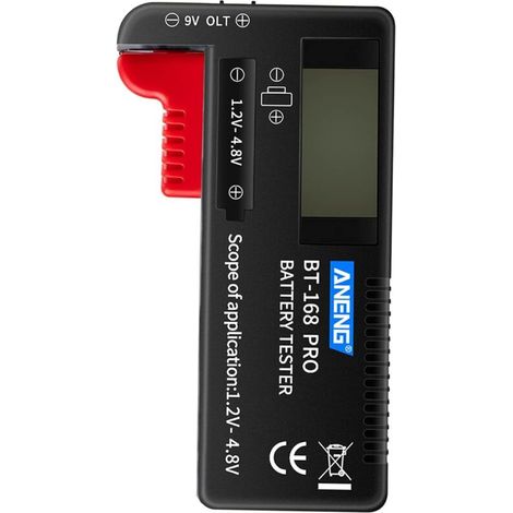 Testeur de batterie BT-168 PRO - Affichage numérique - Outil de diagnostic universel - Vérification de la pile bouton D C AAA AA