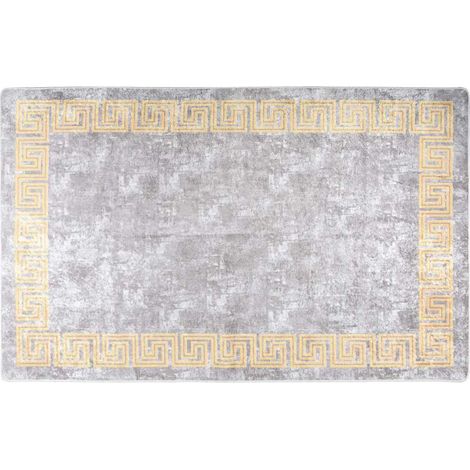 Maison Exclusive - Teppich Waschbar 80x150 cm Grau (1/5)
