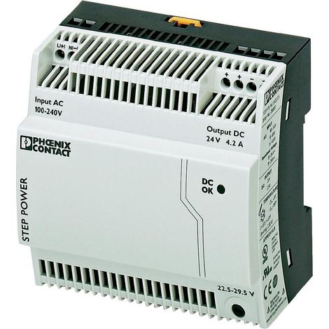 Fuente de alimentación carril DIN 4.2A, 22.5V dc a 29.5V dc (1/2)