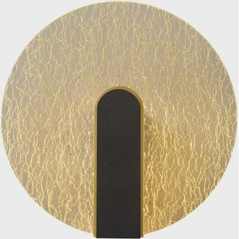 Applique Murale Interieur Vintage, Applique Murale Acrylique, Applique Murale Doré, Lampe Ronde, Lampe Murale LED, Art Deco (lumière trichromatique) (1/4)