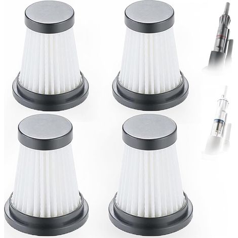 Packung mit 4 Ersatzfiltern für die kabellosen Staubsauger Moosoo K12, K12 Pro und K13, Genius Invictus One 1.0 X7/2.0 und Foxnovo 13KPA. (1/5)