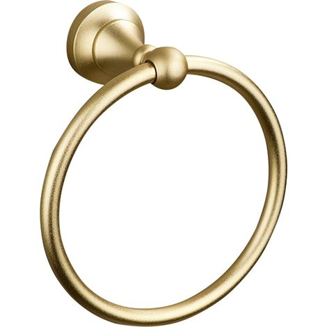 Towel Ring - 304 Stainless Steel - Wall Mounted Bathroom Kitchen Accessory - Gold - 16.5 X 8.1 X 5 Cm - 1 Piece (1/5)