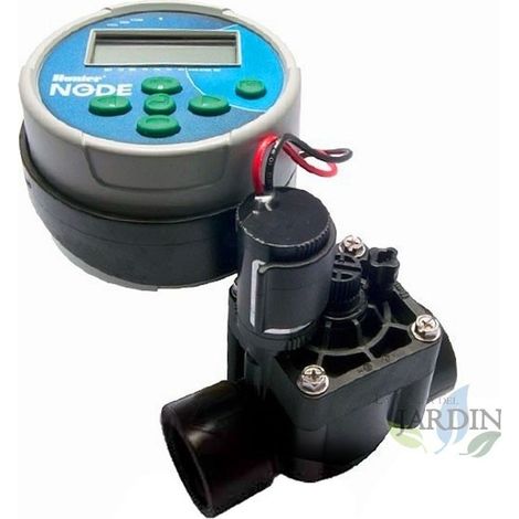NODE100 Hunter batteriebetriebenes Bewässerungs-Programmierkit + Magnetventil PGV100 9V 1