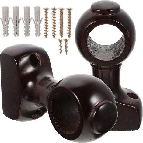 supports de tringle à rideaux en bois, robustes et résistants. Crochets pour tringle à rideaux en bois. (1/4)