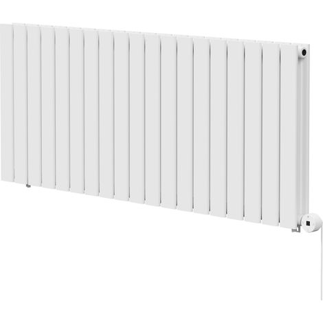 Hudson White 600mm x 1440mm Horizontal Digital Thermostatic Electric Double Panel Radiator (1/5)