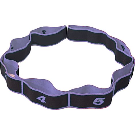 Sangle élastique avec poignées - Bande de résistance pour étirements des mains/exercices, violette (1/4)