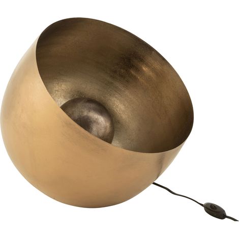 Lampe de table ronde 35x35x31 cm en aluminum doré
