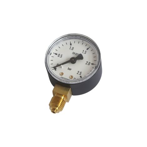 Manometer ¼“ 0-2,5 bar mit Anschluss senkrecht, Druckmesser für D&W Kessel (1/4)