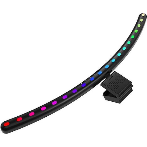 Lampe de bureau LED incurvée grand format avec éclairage d'ambiance coloré --- (1/5)