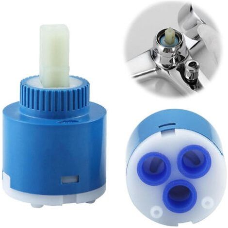 Cartouche mitigeur - Robinet pour cartouche, 35 mm HD Bleu Céramique Robinet de Cuisine Robinet de Cuisine Haute Pression pour Mitigeur Lavabo et Robinet de Douche (1/4)
