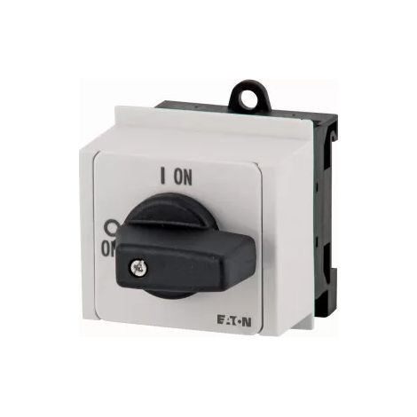 Eaton EIN-AUS-Schalter, P1, 25 A, Verteilereinbau, 3-polig, mit schwarzem Knebel und Frontschild 052962 (1/2)