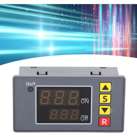 Module de relais temporisé avec temporisation marche/arrêt, interrupteur de commande de temporisation 24 V CC (1/5)