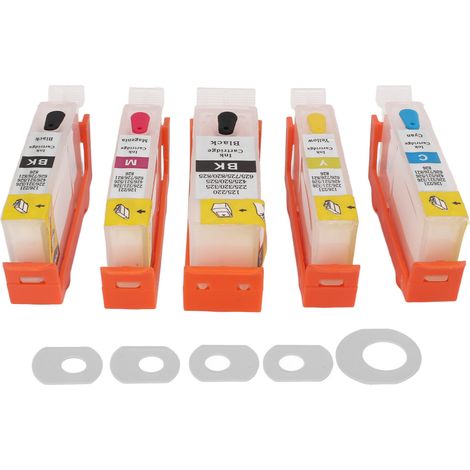 5PCS Ink Cartridge 4 Colors PP Intelligent Chip Large Capacity Printer Accessories for Documents Pictures