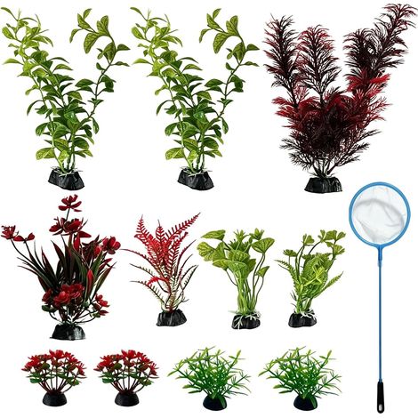 11 Pièces Decoration Aquarium, Non Tossiche Plante Aquarium (1/5)