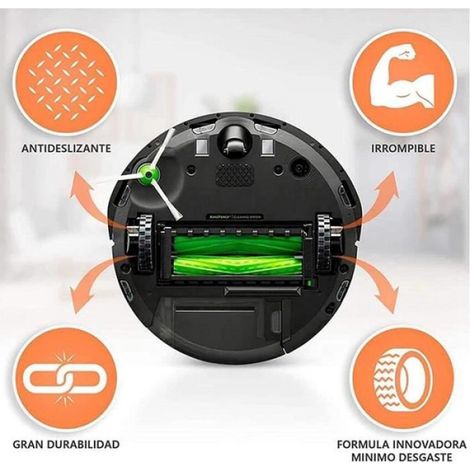Pneu/caoutchouc de remplacement compatible avec Roomba 500, 600, 700, 800, 900, e, i, S. Remplace roue latérale de votre Robot. (1/4)