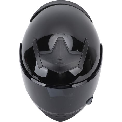 Casque de moto intégral de course, noir pur, taille L (tour de tête 59-60 cm), avec Bluetooth, appels mains libres et bandes réfléchissantes nocturnes. (1/5)