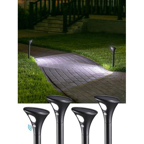 Solarbetriebene LED-Lichterkette – Bewegungsmelder – 6500 K Weiß – Nachtbeleuchtung – Wasserdicht – Für Garten und Rasen (1/5)