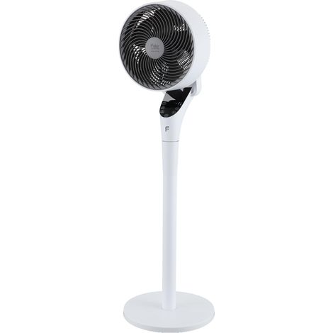 Ventilateur sur pied 2 en 1, moteur CC silencieux, 12 niveaux, blanc