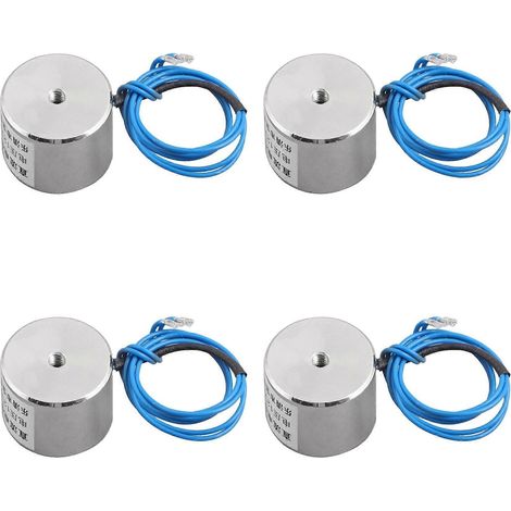 4 aimants de levage électriques LS-P25/20 DC12V 5 kg, solénoïde électromagnétique 10,8 mm (1/5)