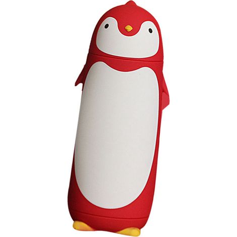Gourde isotherme pingouin 300 ml rouge, idéale pour les activités de plein air. (1/5)