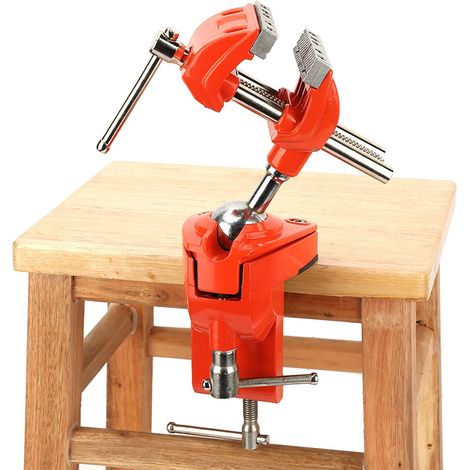 Mini-Drehtischschraubstock, 360° drehbar, 70 mm verstellbare Backe für Holzbearbeitungswerkbank (1/5)