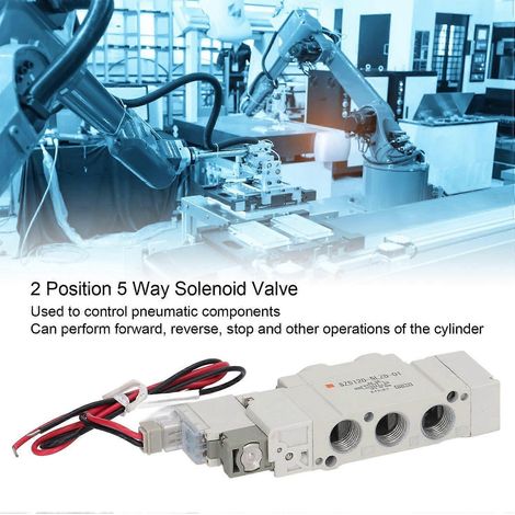 Pneumatisches Magnetventil SMC Typ 2, 5-Wege, hochpräzise, aus Aluminiumlegierung
