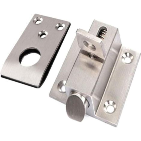 Verrou à ressort en inox (1/2)