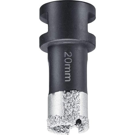 kwb Diamant Fliesen-Loch-Bohrer für Winkelschleifer, Lochsäge mit M14-Aufnahme, Diamont-Bohrkrone Durchmesser 20 mm (1/5)