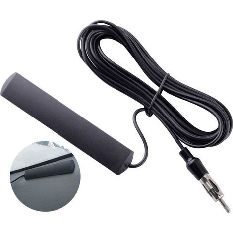Antenne FM cachée pour voiture – Améliore la réception radio – Installation facile avec adhésif Velcro – Compatible voitures, motos, camions (1/4)