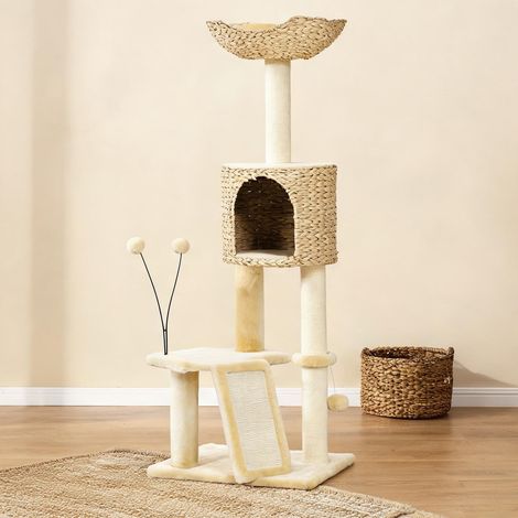 Arbre à chat beige 45 x 40 x 116 cm (1/5)