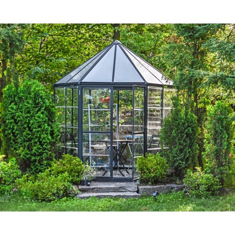 Palram - Canopia Aluminium Gewächshaus Oasis Anthrazit 267 cm (1/5)