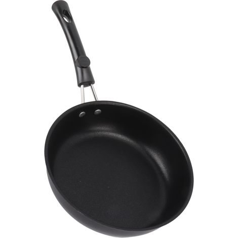 Poêle à frire professionnelle antiadhésive, résistante aux taches et à la fumée légère, en acier inoxydable, idéale pour la maison et les restaurants (18 cm / 7,1 pouces). (1/5)